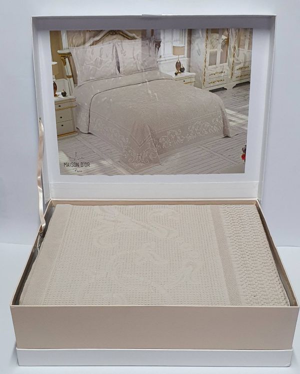 Покривало Пике Maison D'or Lacene 260x260 Stone