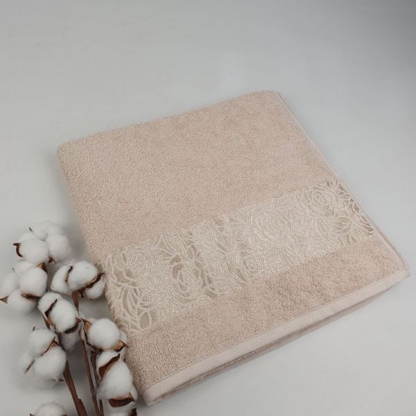 Рушник Philippus Moss Cotton 70x140 Rose Бежевий (A556)