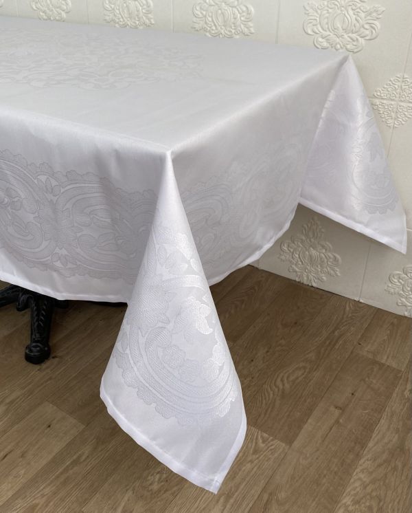 Скатертина Masali тефлон 160x220 Model 509 White