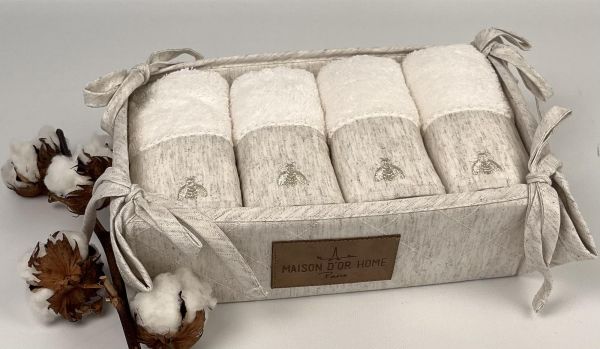 Рушники Maison D'or 4шт Bee 30x50 Ecru