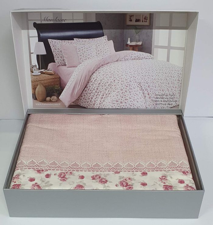 Постільна білизна Maison D'or ранфорс Maiolaine  200х220 Pink