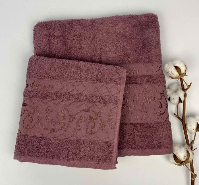 Набір рушників АЕ 2 шт Khlopok Purple