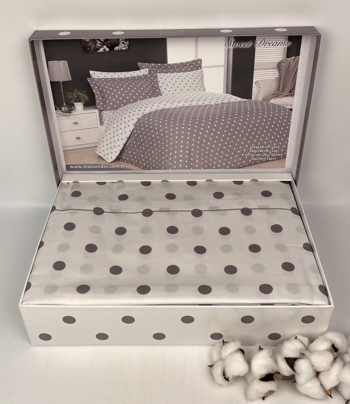 Постільна білизна Maison D'or сатин 200х220 Sweet Dreams Beige
