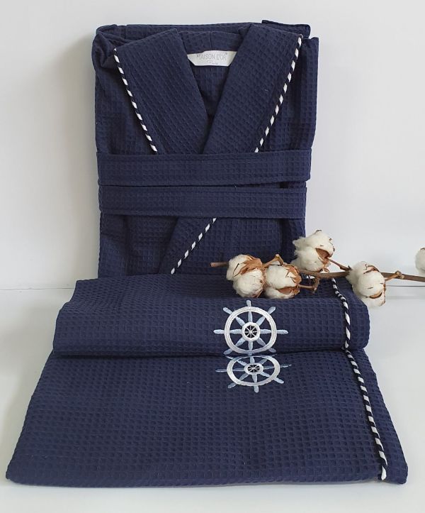 Халат набір чоловічий Maison D'or Marine Navy S
