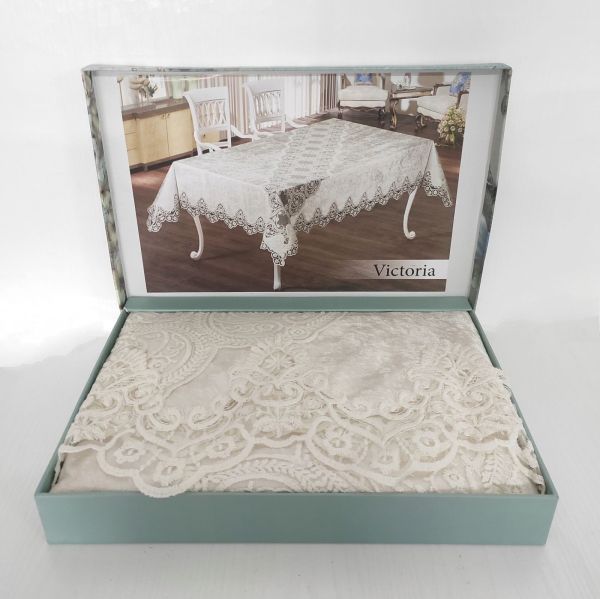 Скатертина Велюр Maison Royale 160x300 Victoria Cream