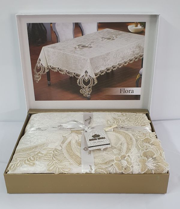 Скатертина Велюр Maison Royale 140x180 Flora Cream