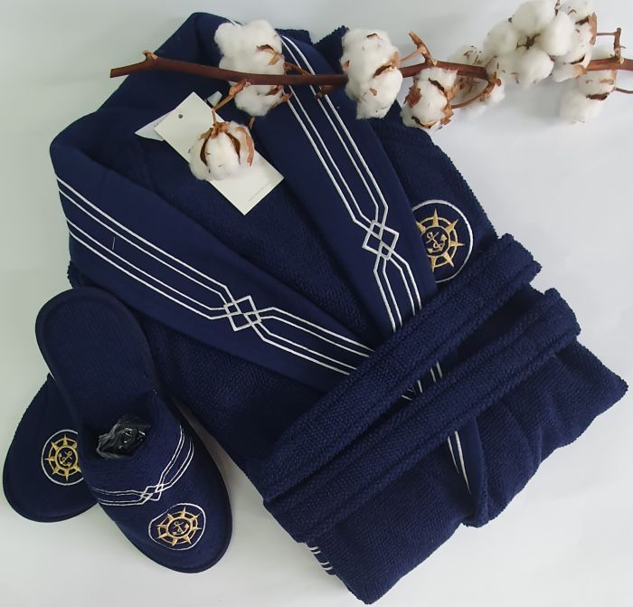 Халат чоловічий Maison D'or Elegance Marine Navi M