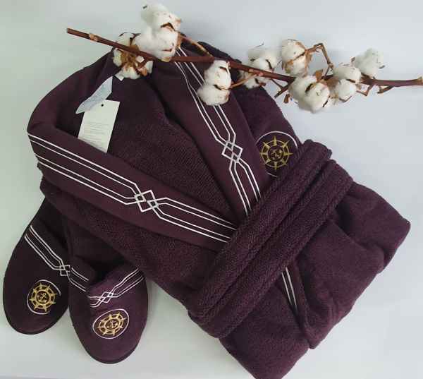 Халат чоловічий Maison D'or Elegance Marine Bordeaux M