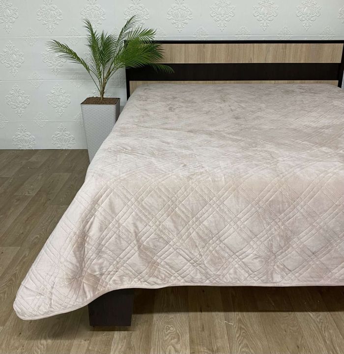 Покривало велюрове Model-18 (1287) 220х240 Beige