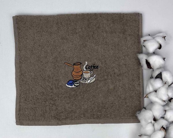 Махровий кухонний рушник Happy cotton 30х50 Coffee and Turk