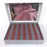 Постільна білизна Maison D'or сатин страйп 200х220 Fous Linens Grey/Bordo
