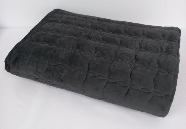 Покривало велюрове Model-12 160x220 Anthracite