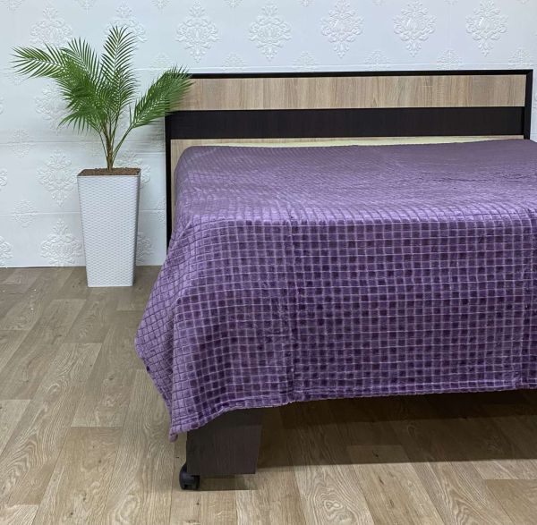 Покривало велюр євро (1214) 150х200 Purple