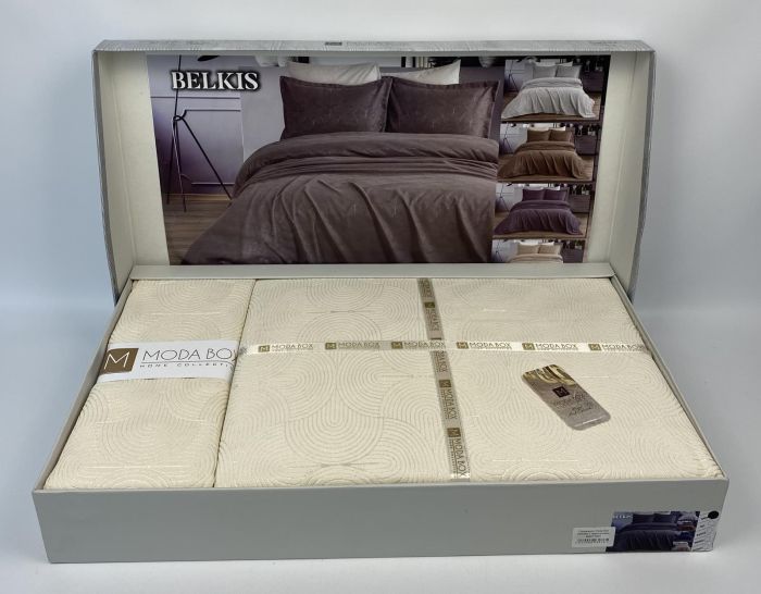 Покривало Moda Box 240х260 з наволочками Belkis Krem