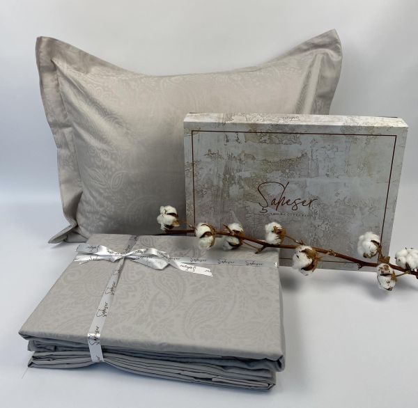 Постільна білизна Saheser Jacquard Vip Satin 200X220 Lucio Gri