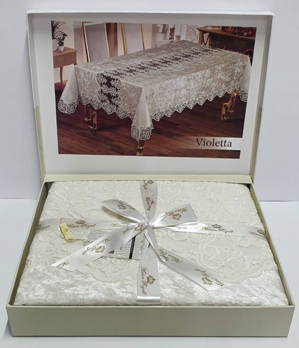 Скатертина Велюр Maison Royale 140x180 Violetta Cream