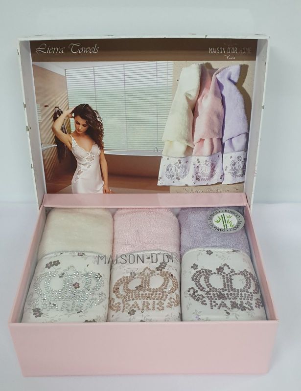 Рушники Maison D'or 3шт Lierra Towel Set 30x50