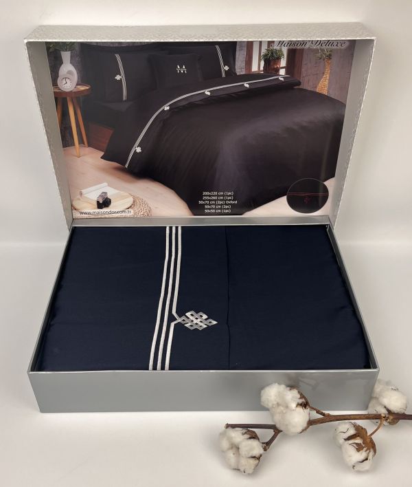 Постільна білизна Maison D'or Deluxe сатин 200х220 Anthracite-Grey