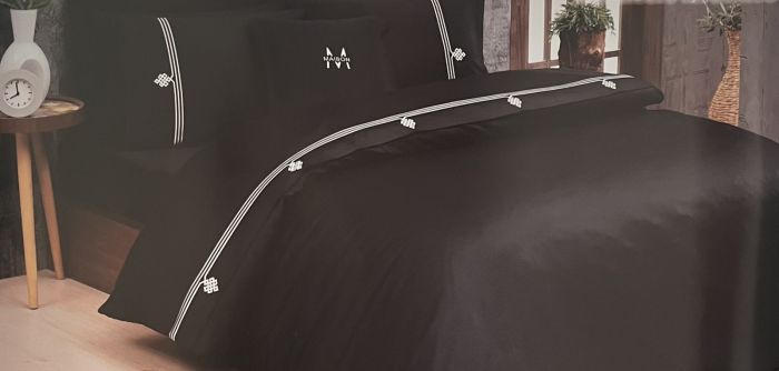 Постільна білизна Maison D'or Deluxe сатин 200х220 Anthracite-Grey