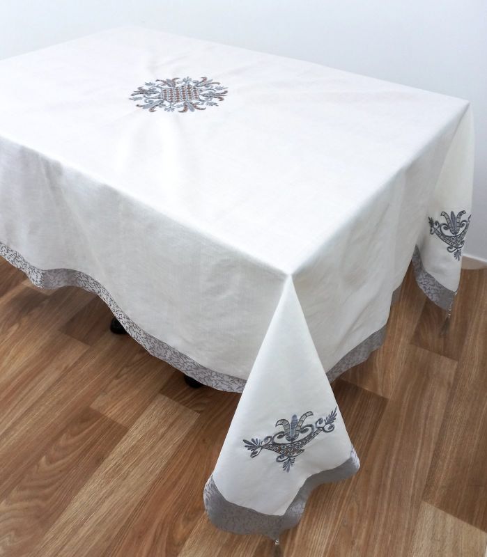 Скатертина Maison Royale льон 160x220 Lale Cream-Grey