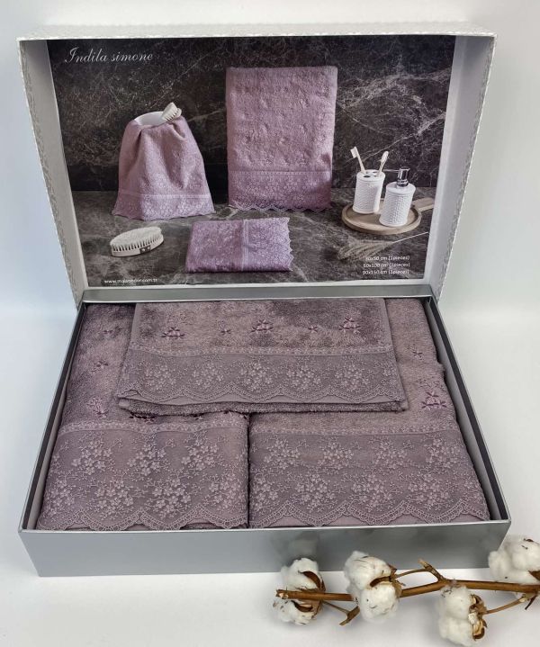 Рушники Maison D'or 3шт Indila Simone Lilac