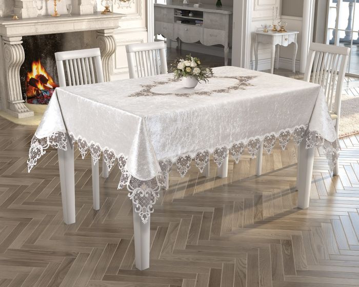 Скатертина Велюр Acme Tekstil 110x160 Kyrien Krem