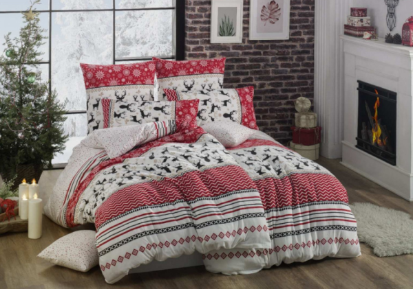 Постільна білизна Belizza фланель 200x220 Christmas