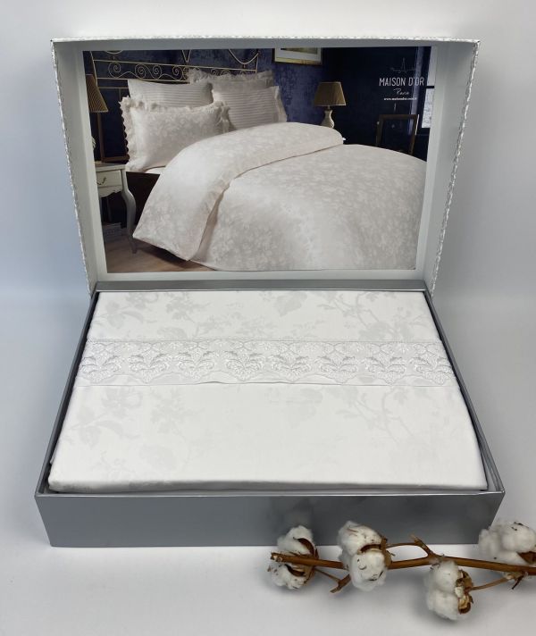 Постільна білизна Maison D'or Ruby Gupped бамбук 200х220 White