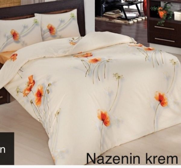 Постільна білизна Altinbasak ранфорс 160x220 Nazenin Krem