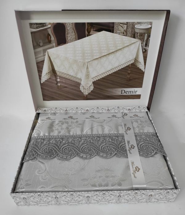 Скатертина Maison Royale 160x220 ovale Demir Gri