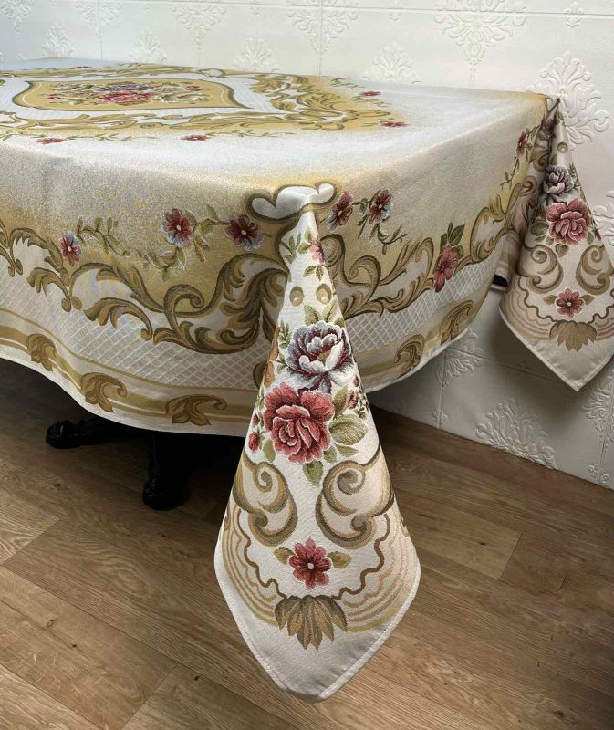 Скатертина гобеленова Sagol 160x260 St - 103 Krem