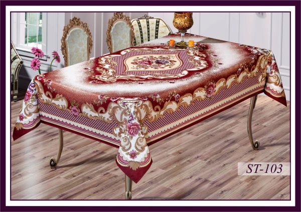 Скатертина гобеленова Sagol 160x260 St - 103 V3 bordo