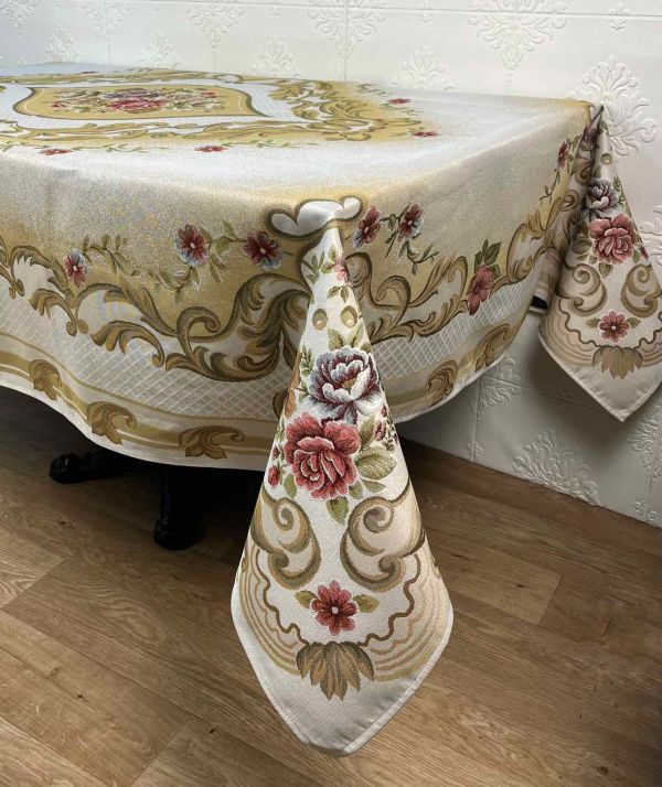 Скатертина гобеленова Sagol 160x300 St - 103 Krem