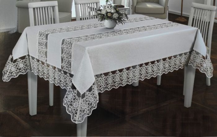 Скатертина Велюр Acme Tekstil 160x300 Charment Krem PVS