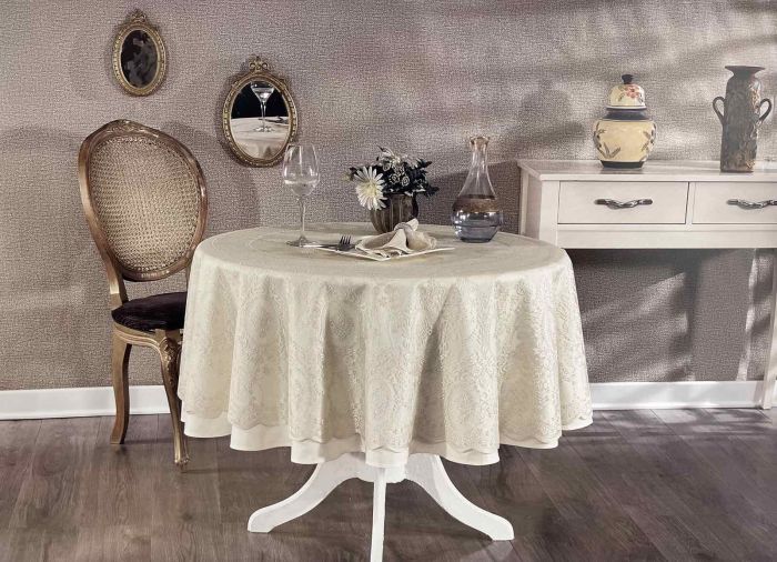 Скатертина Set Maison D'or Q180+Q170+6pcs+6psc Marinella T.Cloth Beige