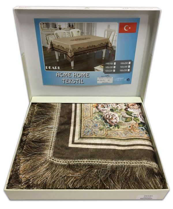 Скатертина Acme Tekstil 160x220 Pearl Krem-Capiccino