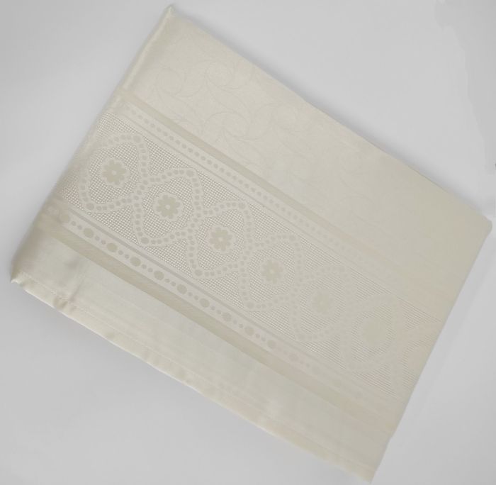 Скатертина Sagol тефлон 140х180 ovale St-052 Cream + 6 серветок *