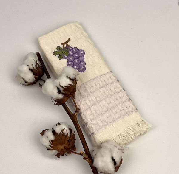 Вафельний кухнний рушник 45х65 Grape Purple