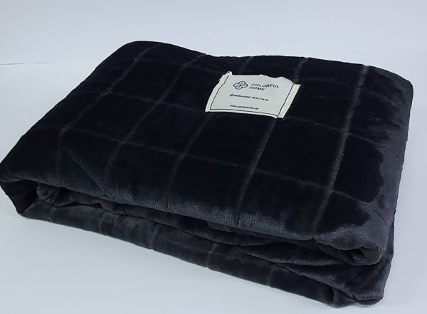 Покривало велюр шиншила 150х200  Anthracite