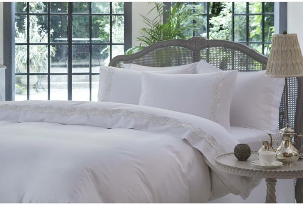 Постільна білизна Pepper Home Grace 200x220 White-Silver