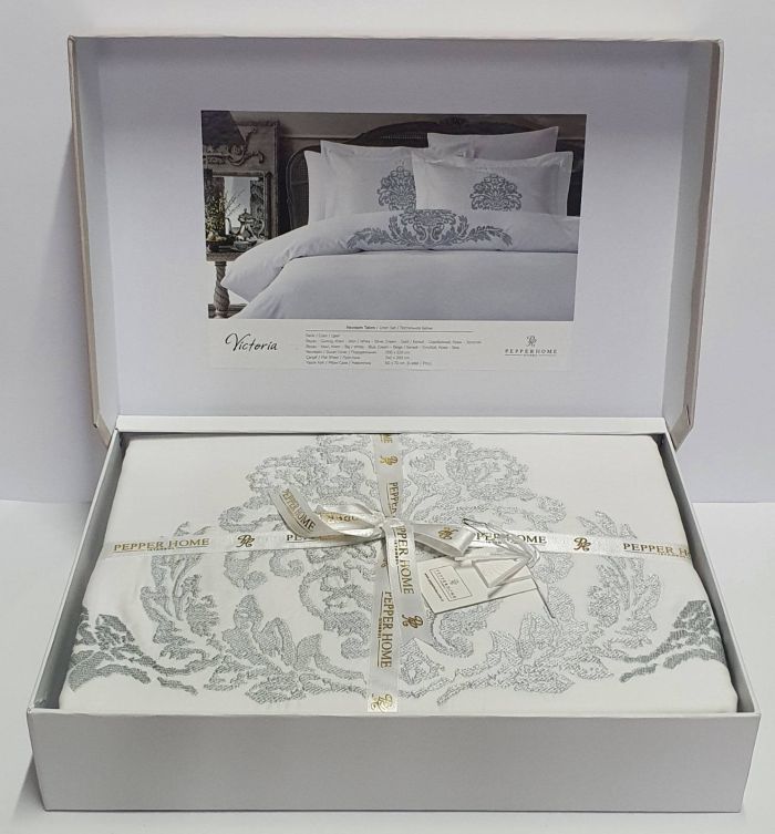 Постільна білизна Pepper Home Victoria White-Blue 200x220