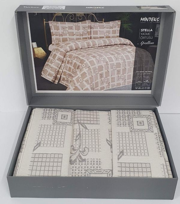 Покривало Minteks Apollon Kahve-Bej 240x260