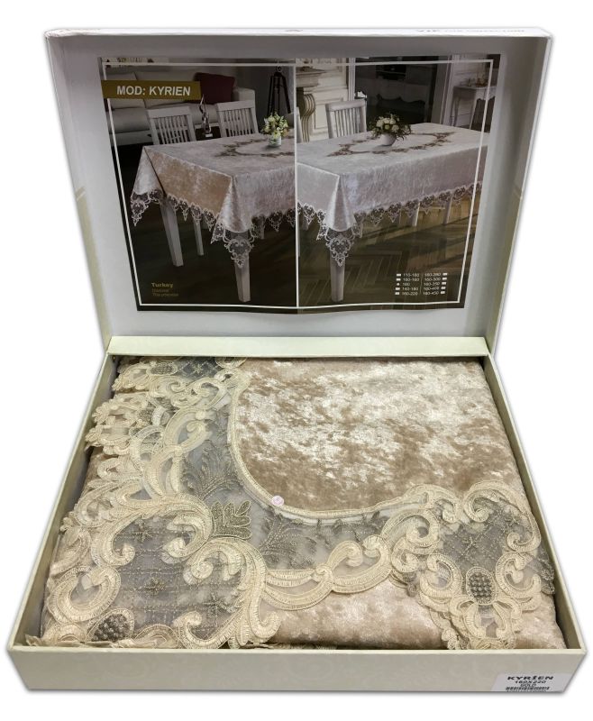 Скатертина Велюр Acme Tekstil 110x160 Kyrien Cappicino