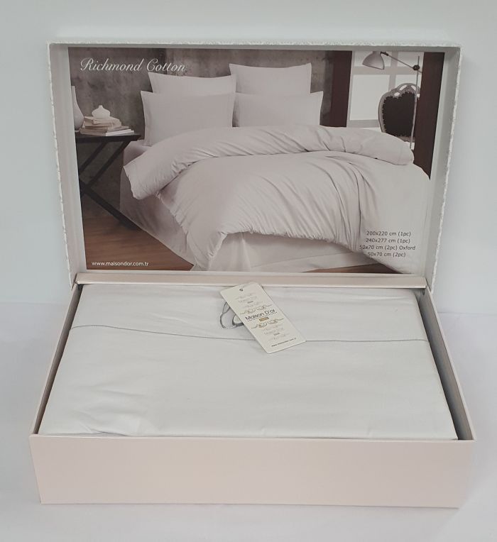 Постільна білизна Maison D'or ранфорс Richmond Cotton 200х220 White