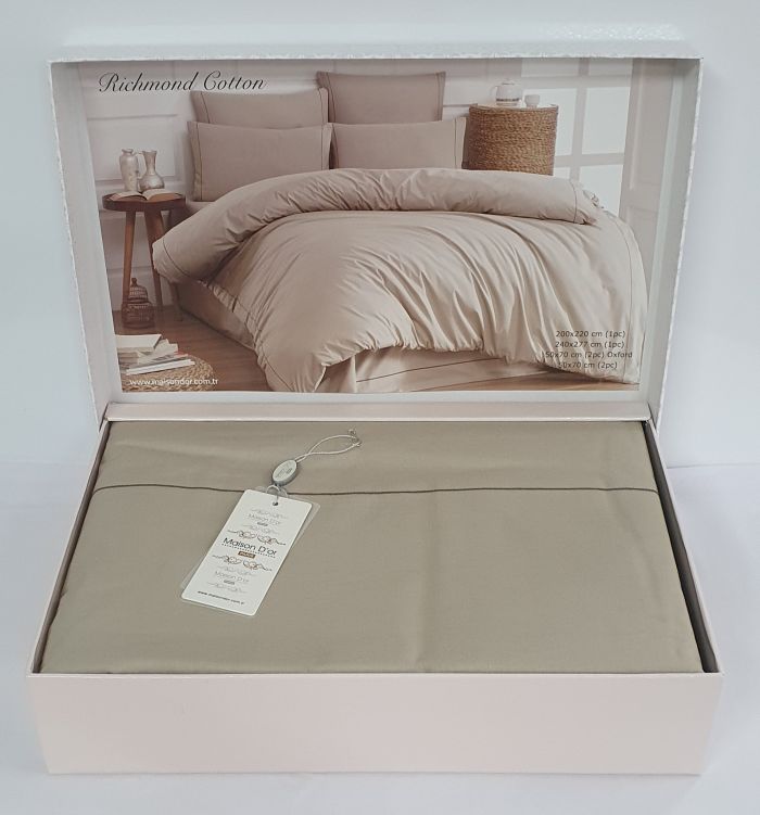 Постільна білизна Maison D'or ранфорс Richmond Cotton 200х220 Beige