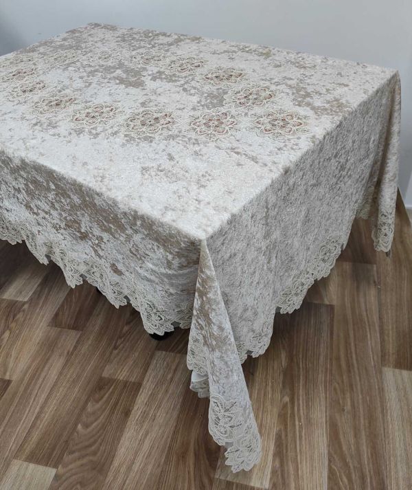 Скатертина Велюр Acme Tekstil 160x220 Star Cappicino PVS