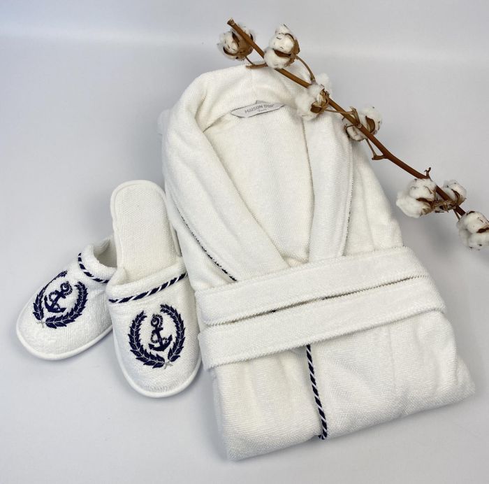 Халат чоловічий Maison D'or Michel Sailing White S