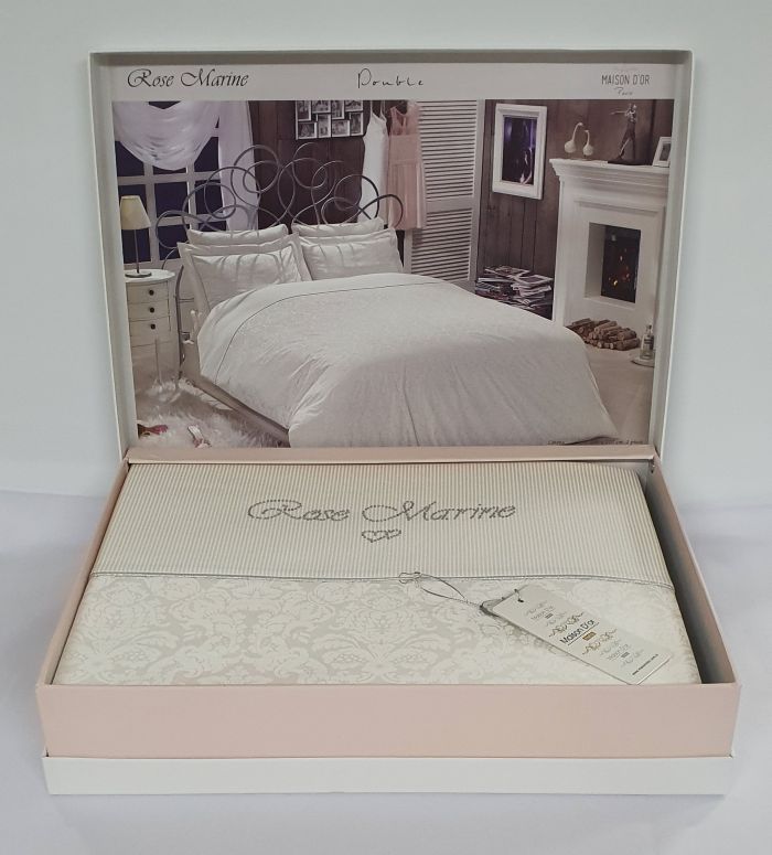 Постільна білизна Maison D'or сатин 200х220 Rose Marine Ecru