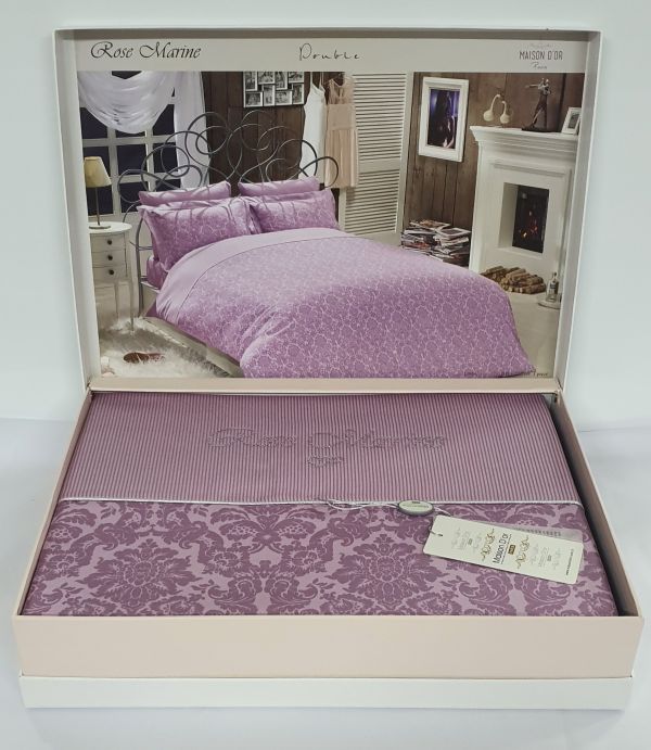 Постільна білизна Maison D'or сатин 200х220 Rose Marine Dark Lilac