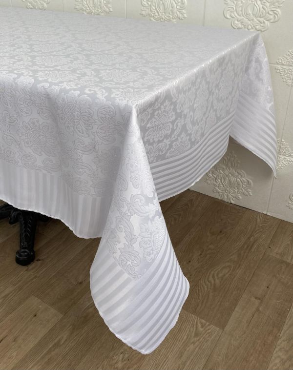 Скатертина Masali тефлон 160x400 Model 511 White